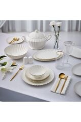 Aryıldız Sintra Gold 60 Parça 12 Kişilik Yemek Takımı