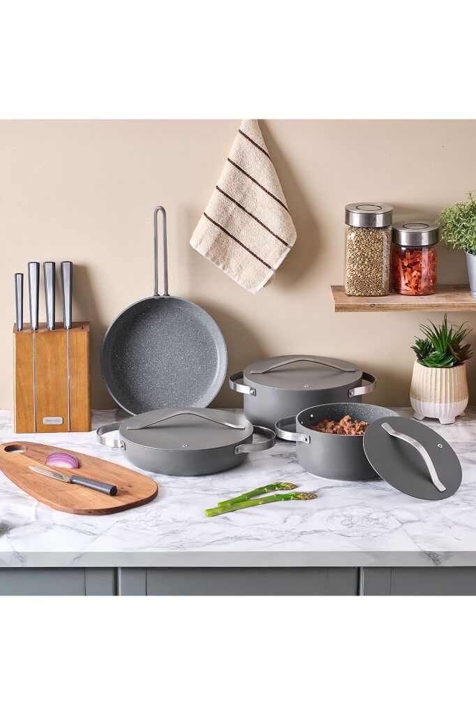 Aryıldız Nexus Gri 7 Parça Tencere Seti