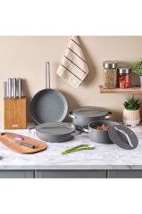 Aryıldız Nexus Gri 7 Parça Tencere Seti