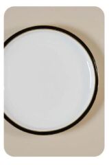 Evaliza Alaia Black Gold Line 2mm 12 Kişilik 60 Parça Porselen Yemek Takımı