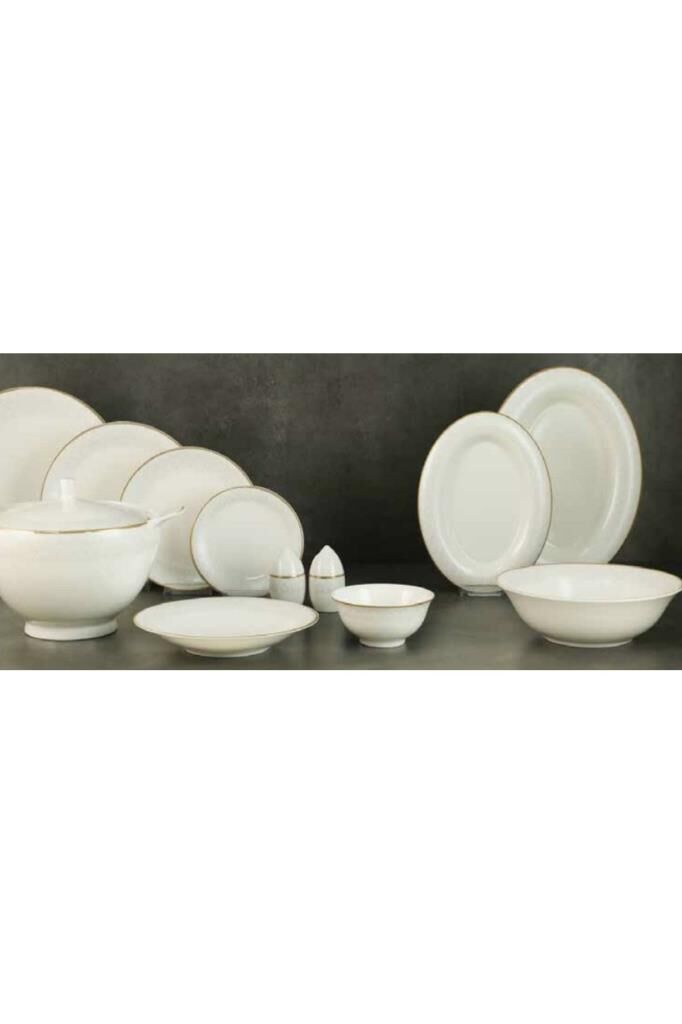 Evaliza Serenity Gold 85 Parça Yemek Takımı