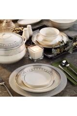 Aryıldız Bone Umbrella Platin 12 Kişilik 60 Parça Yemek Takımı