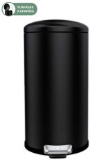 Primanova Bombe Kapaklı Çöp Kovası 30 Lt Siyah - Iç Kısım Siyah
