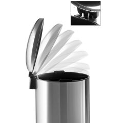 Primanova Bombe Kapaklı Çöp Kovası 30 Lt Krom