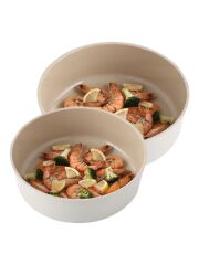 Neoflam Fika Alüminyum Döküm Yuvarlak Yanmaz Yapışmaz 2 li Fırın Tepsisi Kek Ekmek Kabı