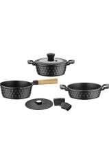 Brioni Diamond 5 Parça Yanmaz Yapışmaz Elmas Midi Set