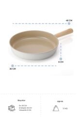 Neoflam Fika Bej Alüminyum Tava - 30 cm