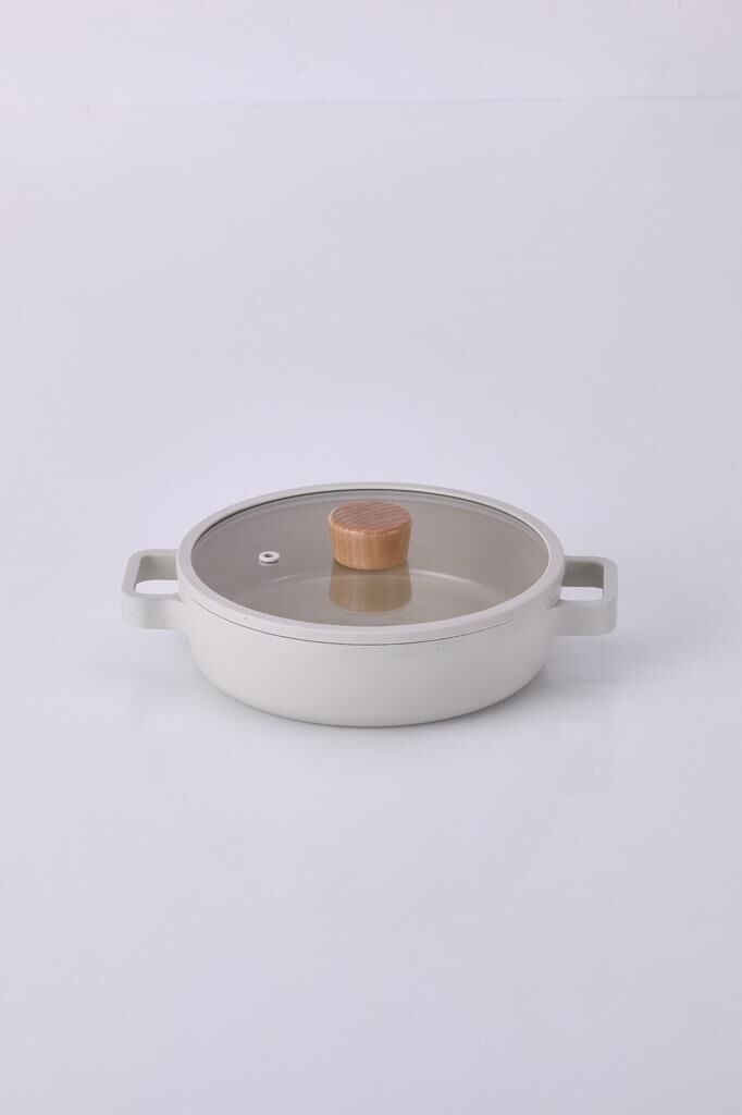 Neoflam FİKA CAM KAPAKLI ALÜMİNYUM SAHAN 20CM BEJ