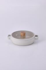 Neoflam FİKA CAM KAPAKLI ALÜMİNYUM SAHAN 20CM BEJ