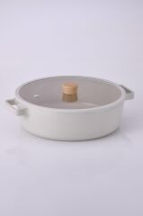 Neoflam Fika Cam Kapaklı Alüminyum Döküm Sığ Tencere 30 cm D-NEOF230L