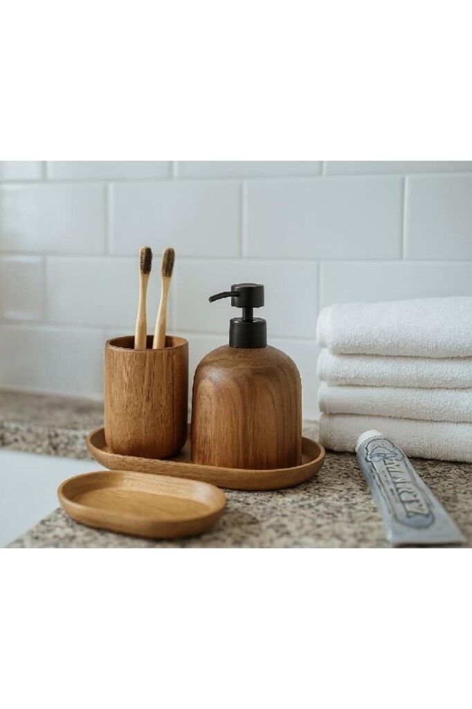 Primanova Alessi Akasya Banyo Seti 4 Parça