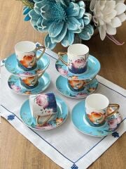 Mikasa Moor Garden Mavi 6lı Kahve Fincanı Seti 100CC