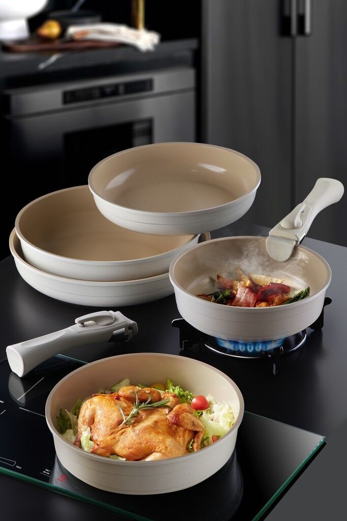 Neoflam Midas Bej 7 Parça Tava Seti