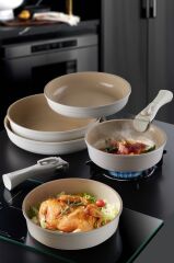 Neoflam Midas Bej 7 Parça Tava Seti