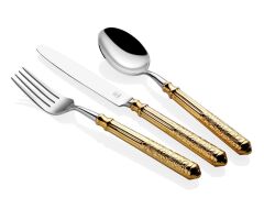 Sola Swiss San Remo Gold Paslanmaz Çelik 84 Parça Çatal Bıçak Seti