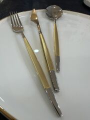 Aryıldız Qubra Prestige Mat Gold 84 Parça Çatal Kaşık Bıçak Takımı