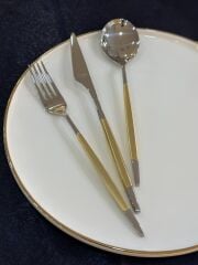 Aryıldız Qubra Prestige Mat Gold 84 Parça Çatal Kaşık Bıçak Takımı