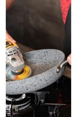 Brioni Stone-Age 26 cm Çizilmez Yanmaz Yapışmaz Indüksiyonlu Kızartma Tavası