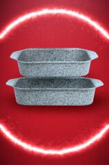 Brioni Stone-Age Çizilmez Yanmaz Yapışmaz 2'li Fırın Tepsi Seti