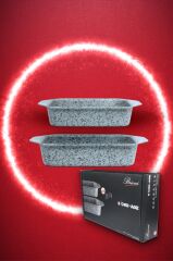 Brioni Stone-Age Çizilmez Yanmaz Yapışmaz 2'li Fırın Tepsi Seti