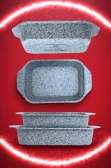 Brioni Stone-Age Çizilmez Yanmaz Yapışmaz 2'li Fırın Tepsi Seti