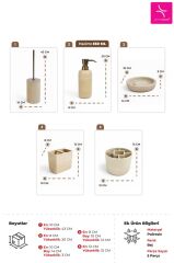 Primanova Charm Banyo Seti 5 Parça - Bej