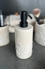 Primanova Leaf Banyo Seti 5 Parça - Bej