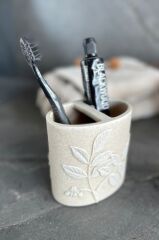 Primanova Leaf Banyo Seti 5 Parça - Bej