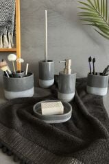 Primanova Reve Banyo Seti 5 Parça - Gri