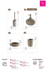 Primanova Bella Vita Banyo Seti 4 Parça - Bej