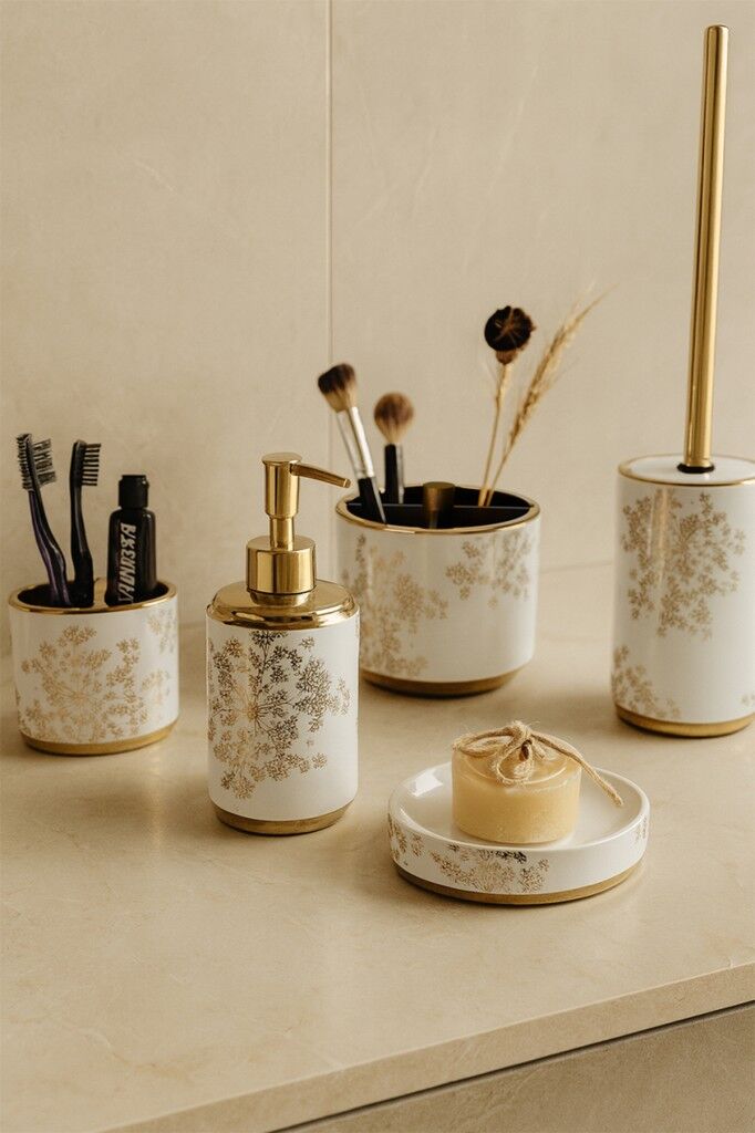 Primanova Eleanora Banyo Seti 5 Parça - Beyaz