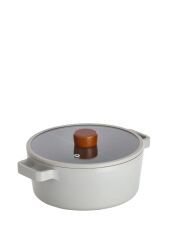 Neoflam Fika Alüminyum Döküm Tencere Gri Cam Kapaklı 18cm