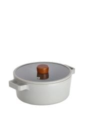 Neoflam Fika Alüminyum Döküm Tencere Gri Cam Kapaklı 18cm