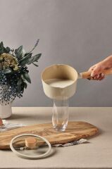 Neoflam Fika Alüminyum Döküm Süt Tavası Cam Kapaklı 16cm