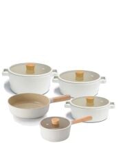 Neoflam Fika Alüminyum Döküm 9 Parça Cam Kapaklı Tencere Tava Seti