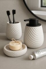 Primanova Bradley 3'lü Banyo Seti - Bej