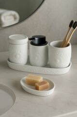 Primanova Clista 5'li Banyo Seti - Beyaz