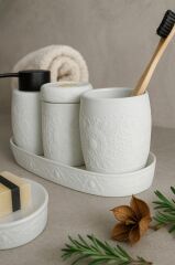 Primanova Clista 5'li Banyo Seti - Beyaz