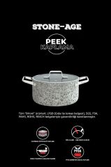 Brioni Stone-age 30 cm Çizilmez Yanmaz Yapışmaz Indüksiyonlu Kızartma Tavası