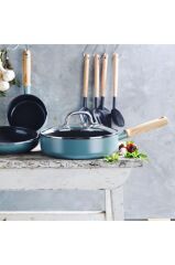 Greenpan May Flower Thermolon Yapıştırmaz 24cm Basık Tencere