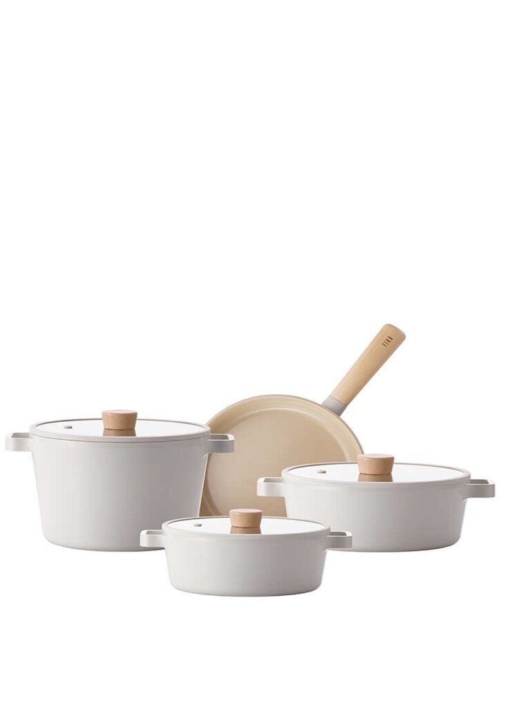 Neoflam Fika Cam Kapaklı Alüminyum Döküm Tencere Seti