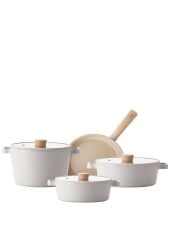 Neoflam Fika Cam Kapaklı Alüminyum Döküm Tencere Seti