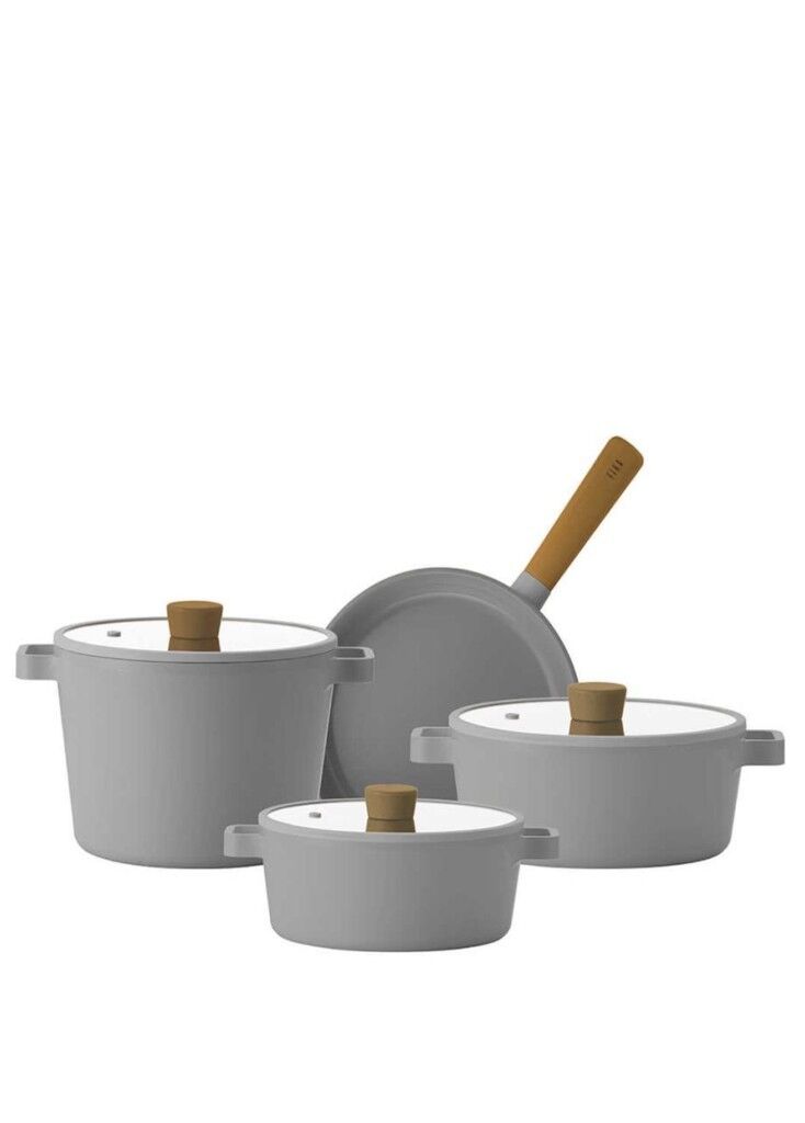 Neoflam Fika Gri 7 Parça Tencere Seti