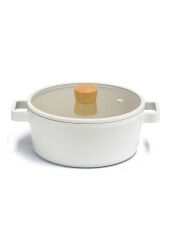 Neoflam Fika Cam Kapaklı Alüminyum Döküm Tencere 24 Cm X 10 Cm