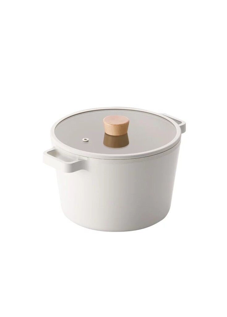 Neoflam Fika Cam Kapaklı Alüminyum Derin Döküm Tencere 22 cm x 15cm
