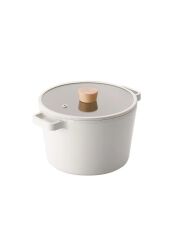 Neoflam Fika Cam Kapaklı Alüminyum Derin Döküm Tencere 22 cm x 15cm