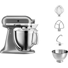 KitchenAid Artisan 4,8L Stand Mikser Medallion Silver - 5KSM185PS