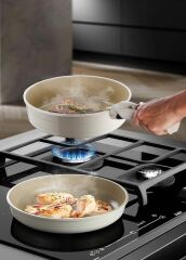 Neoflam Midas Bej 11 Parça Ayrılabilen Saplı Iç Içe Geçebilen Tencere Tava Seti