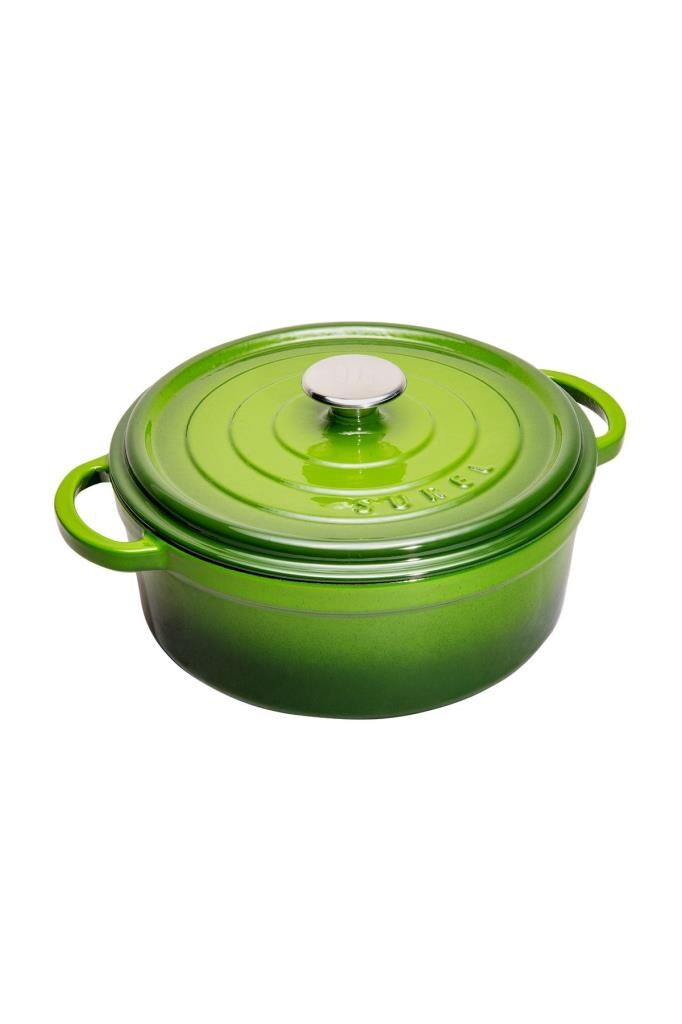 Sürel Aroma Kapak Yeşil Yuvarlak Döküm Tencere 28 Cm