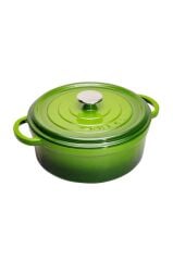 Sürel Aroma Kapak Yeşil Yuvarlak Döküm Tencere 28 Cm